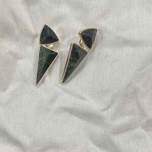 Kendra Scott Gold and green Earrings
